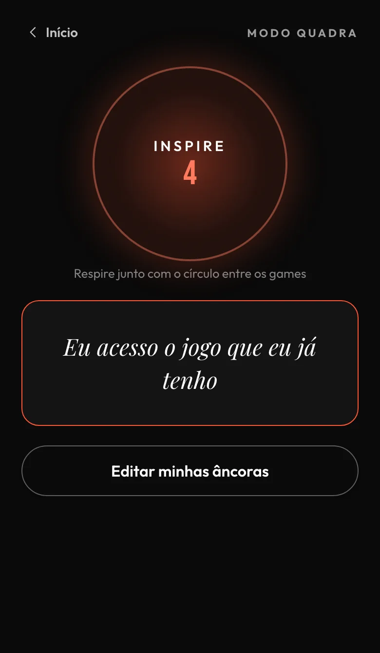 Ampliar a tela do Modo Quadra no app
