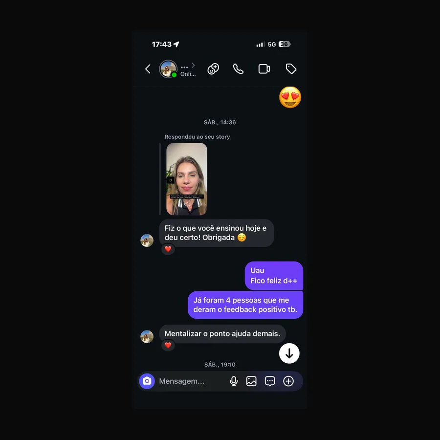 Ampliar o print da conversa de Wanessa Pinheiro